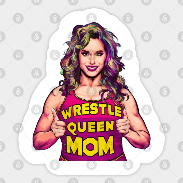 Wrestle Queen Mom Sticker by Pixel Threads 